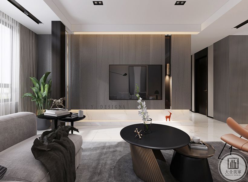 客厅 现代设计的照明以暖色为主，减少现代感装饰中的工业感