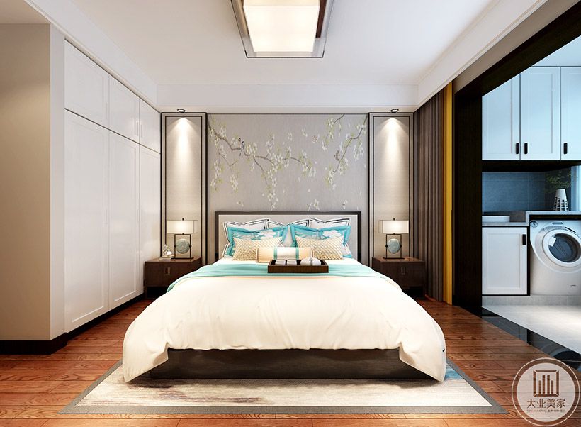 卧室 对称式结构的直接体现，整齐划一，展现传统对称之美