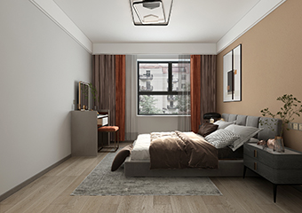 空间的现代质感在卧室得到延伸，简单的线条勾勒出人们回归本质的初心