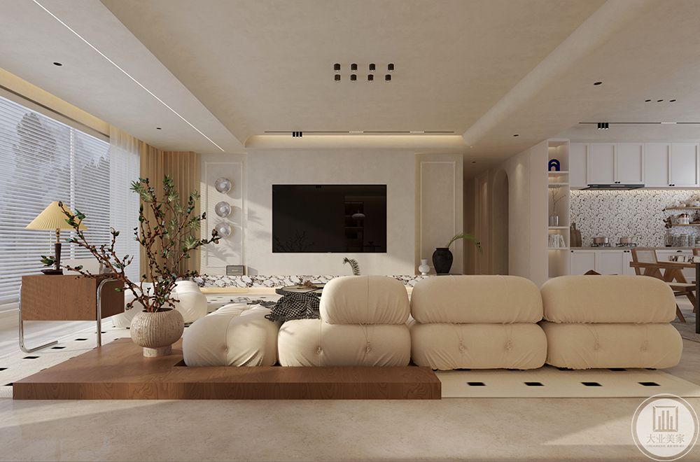 客厅通过对色系的解构重组，让家居在冷硬与精致之间找到最合适的维度 